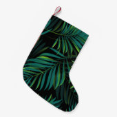 Green tropical palm leaves. Seamless pattern graph Kleine Kerstsok (Voorkant (Hangend))