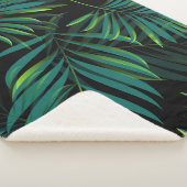 Green tropical palm leaves. Seamless pattern graph Sherpa Deken (3/4)