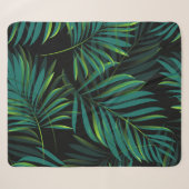 Green tropical palm leaves. Seamless pattern graph Sherpa Deken (Voorkant (horizontaal))
