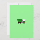 Green Truck Design Boy's verjaardagsfeestje Kaart (Achterkant)