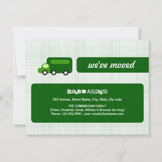 Green Truck Moving Announcement Aankondiging (Voorkant)