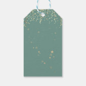 Green Truck Pine Tree Kerstmis Prettige feestdagen Cadeaulabel (Achterkant)