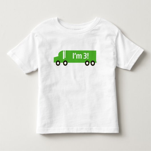 Green Truck: T-shirt voor de derde verjaardag (Voorkant)