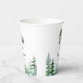 Green Truck Woodland Animal Baby shower Paper Cups Papieren Bekers (Links)