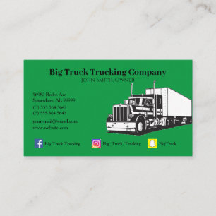 Green Trucking Company Visitekaartje