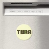 Green Tuba Button Magneet (Insitu (Vaatwasser))