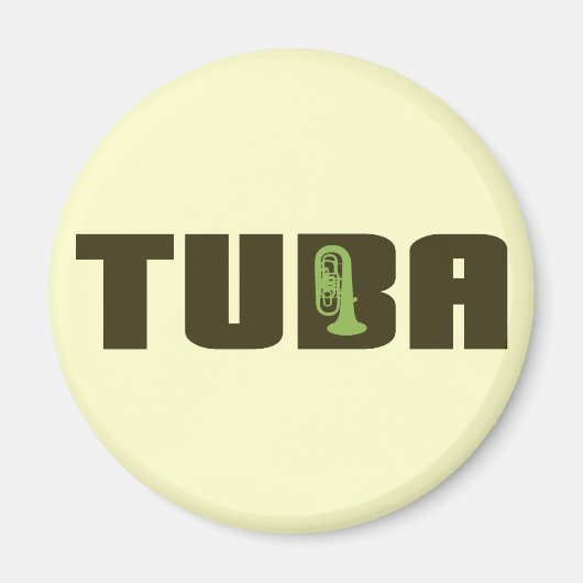Green Tuba Button Magneet (Voorkant)
