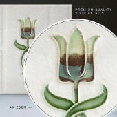 Green Tulip Wall Decor Nouveau Art Deco Gibbons Tegeltje