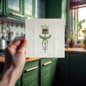 Green Tulip Wall Decor Nouveau Art Deco Gibbons Tegeltje