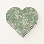 Green Tulips William Morris Spiral Notitieboek (Achterkant)