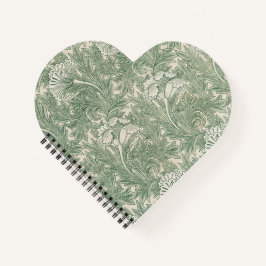 Green Tulips William Morris Spiral Notitieboek