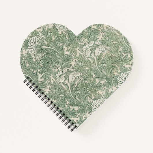 Green Tulips William Morris Spiral Notitieboek (Voorkant)