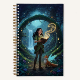 Green Tunic Forest Maiden & Winged Fox Journal Notitieboek