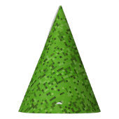 Green Turf Pixel Party Pet Feesthoedjes (Links)