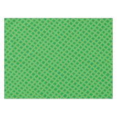 Green Turquoise Basketweve Lattice tone Tafelkleed (Voorkant (Horizontaal))