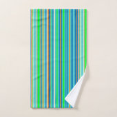 Green Turquoise Blue Oranje Stripes Bath Towels Bad Handdoek (Handdoek)