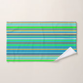 Green Turquoise Blue Oranje Stripes Bath Towels Bad Handdoek (Handdoek)