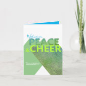 Green, Turquoise Business Holiday, kerstfeestdag K (Voorkant)