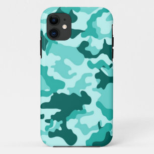 Green Turquoise Camo iPad 5 Hoesje