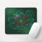 Green Turquoise Corolla Flower Muismat (Met muis)