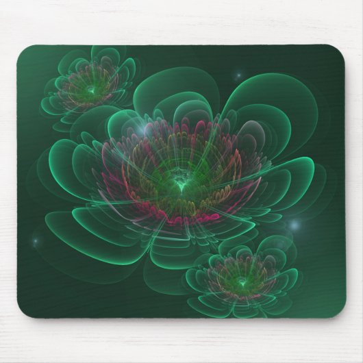 Green Turquoise Corolla Flower Muismat (Voorkant)