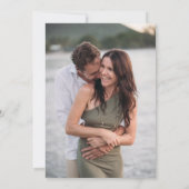 Green Turquoise Floral Gold Glitter Photo Wedding Kaart (Achterkant)