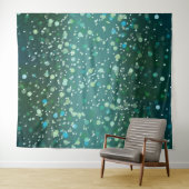 Green Turquoise Pattern Wandkleed (In Situ (horizontaal))