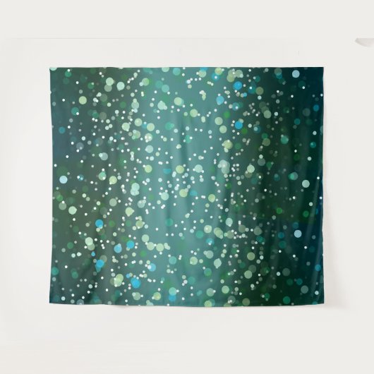 Green Turquoise Pattern Wandkleed (Voorkant (horizontaal))