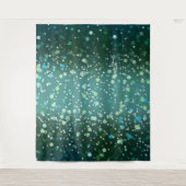 Green Turquoise Pattern Wandkleed (Voorkant)