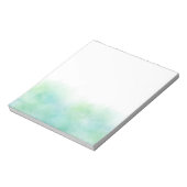 Green Turquoise Waterverf Abstract Notitieblok (Linkerzijde)