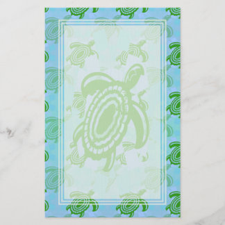 Green Turtle Blank Stationery Briefpapier