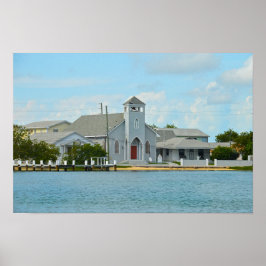 Green Turtle Cay-kerk, De Bahama's Poster