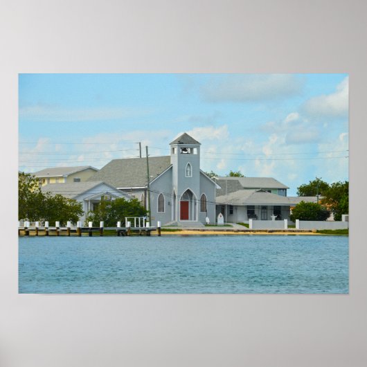 Green Turtle Cay-kerk, De Bahama's Poster (Voorkant)