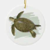 Green Turtle Ceramic Ornament (Voorkant)