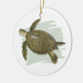 Green Turtle Ceramic Ornament (Links)