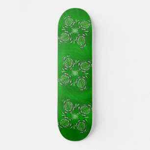 Green Turtle Dot Art Persoonlijk Skateboard