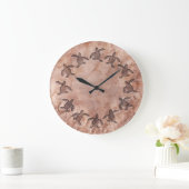 Green Turtle Hammered Metal Pattern Wall Clock Grote Klok (Huis)