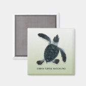 Green Turtle Hatchling Magnet (Voorkant / Achterkant)