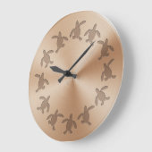 Green Turtle Hatchling Metal Pattern Wall klok (Hoek)