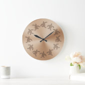 Green Turtle Hatchling Metal Pattern Wall klok (Huis)