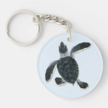 Green Turtle Hatchling Sleutelhanger
