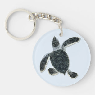 Green Turtle Hatchling Sleutelhanger