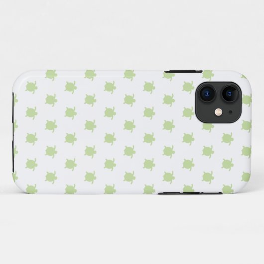 Green Turtle Pattern iPhone Case (Achterkant (horizontaal))