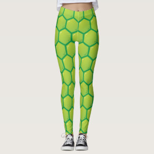 Green Turtle Shell-Leggings Leggings