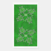Green Turtles Dot Art, Guest Towel Paper Napkin Servet (Voorkant)