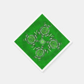 Green Turtles Dot Art, Papier Party Napkins Servet (Hoek)