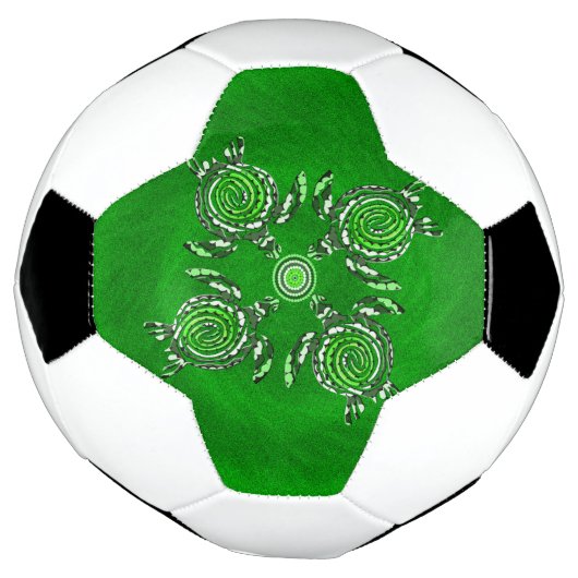 Green Turtles Dot Art, Voetbal (Gedraaid)