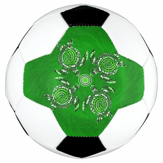 Green Turtles Dot Art, Voetbal (Voorkant)