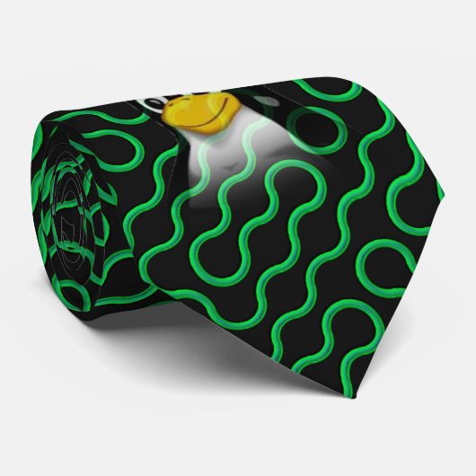 Green Tux Truchet Stropdas (Opgerold)