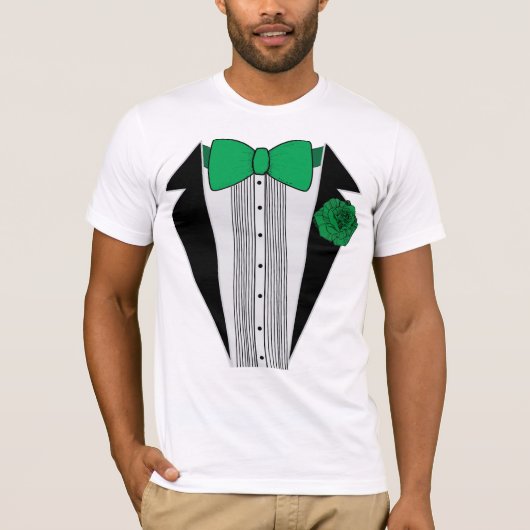 Green Tuxedo-Shirt T-shirt (Voorkant)